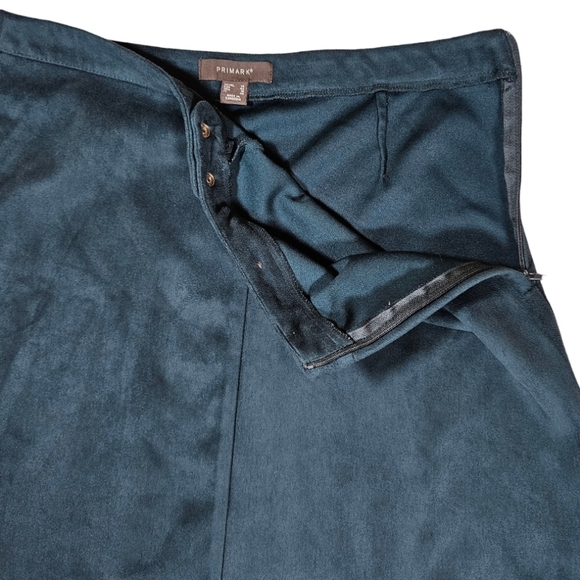 Primark Faux Sued Mini Skirt, US Size 10, Dark Teal - Picture 4 of 10